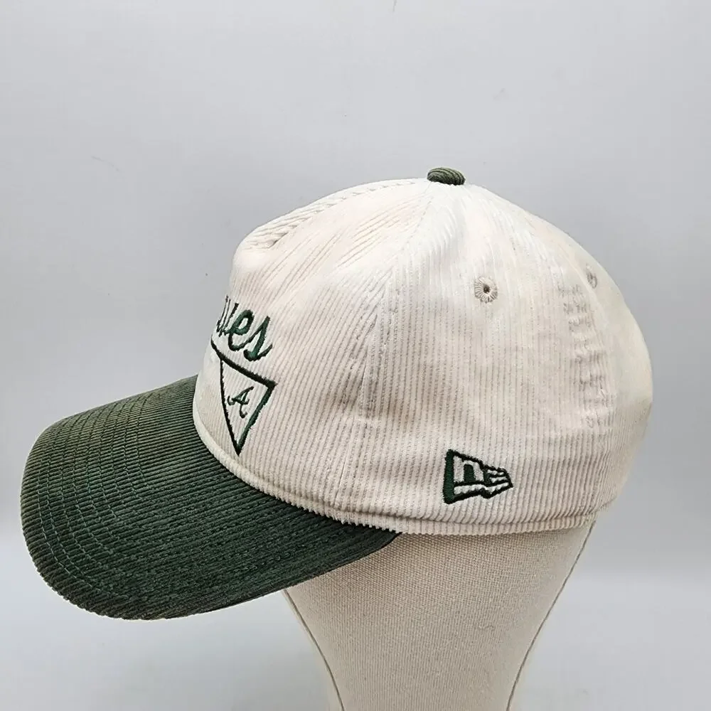 New Era Atlanta Braves Heritage Golf Corduroy Snapback Hat Cap Pre-Curved Retro